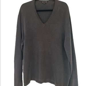 Michael Kors Mens V Neck Gray Sweater-XL